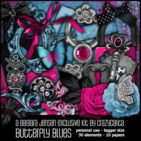 CC Scrap Kit Butterfly Blues