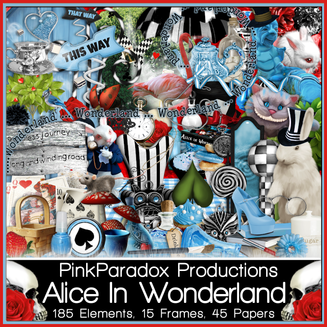 Pink Paradox Alice In Wonderland Scrap Kit – Barbara Jensen Tubes