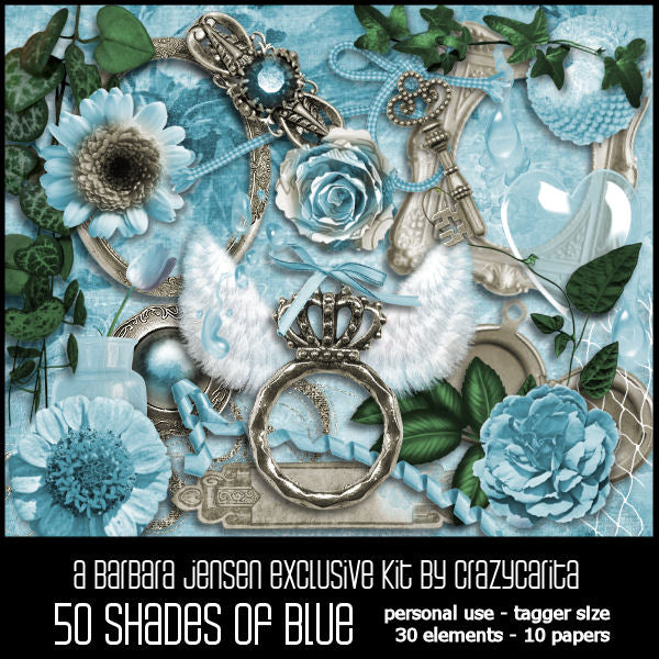 CC Scrap Kit 50 Shades Of Blue