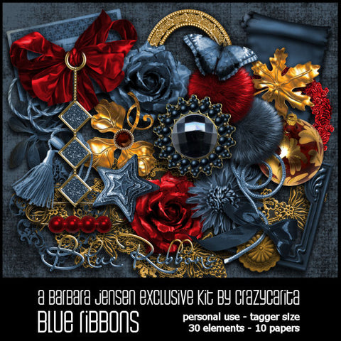 CC Scrap Kit Blue Ribbons