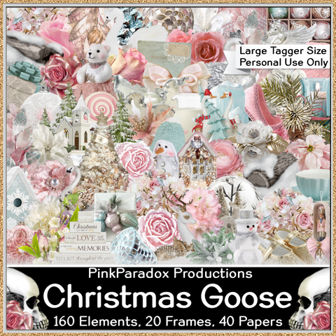 Pink Paradox Christmas Goose Scrap Kit