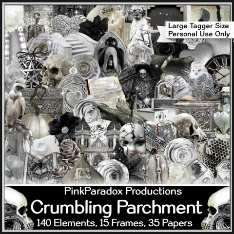 Pink Paradox Crumbling Parchment Scrap Kit