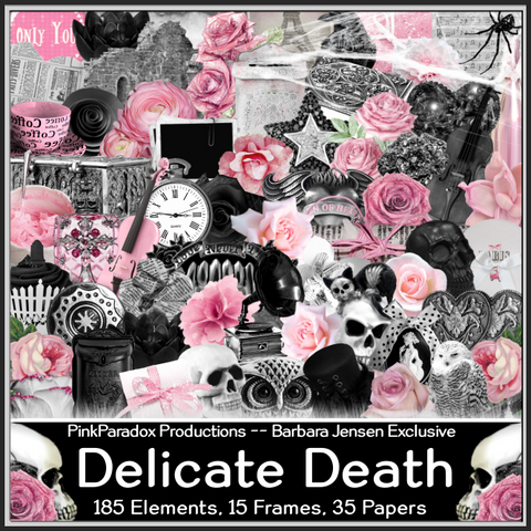 Pink Paradox Delicate Death Scrap Kit