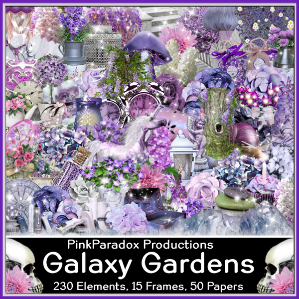 Pink Paradox Galaxy Gardens  Scrap Kit
