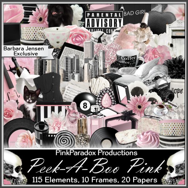 Pink Paradox Peek A Boo Pink Scrap Kit