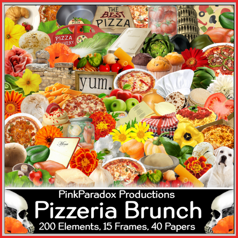 Pink Paradox Pizzeria Brunch Scrap Kit