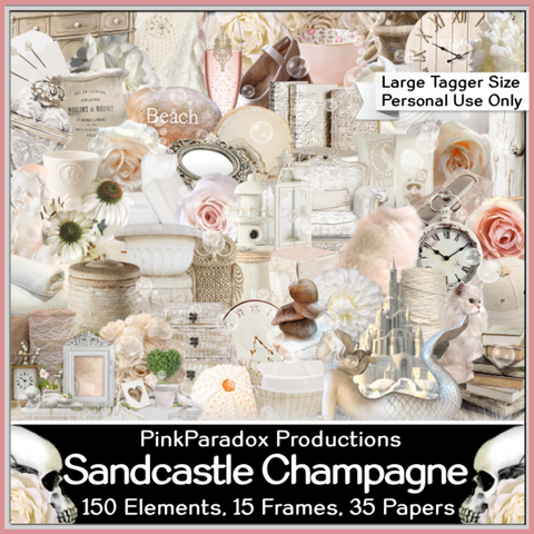 Pink Paradox Sandcastle Champagne Scrap Kit