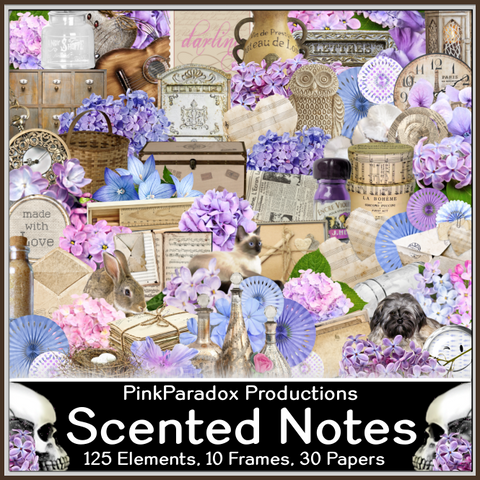 Pink Paradox Scented Notes Scrap Kit
