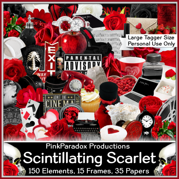 Pink Paradox Scintillating Scarlet Scrap Kit