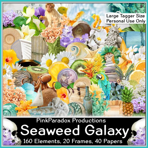 Pink Paradox Seaweed Galaxy Scrap Kit