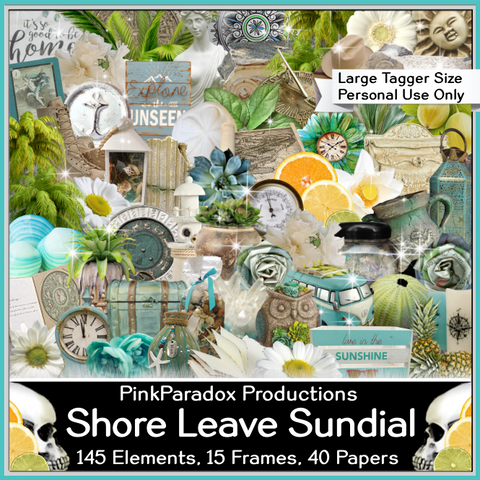 Pink Paradox Shore Leave Sundial Scrap Kit