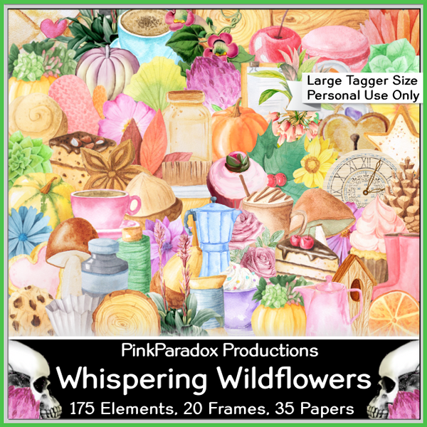 Pink Paradox Whispering Wildflowers Scrap Kit