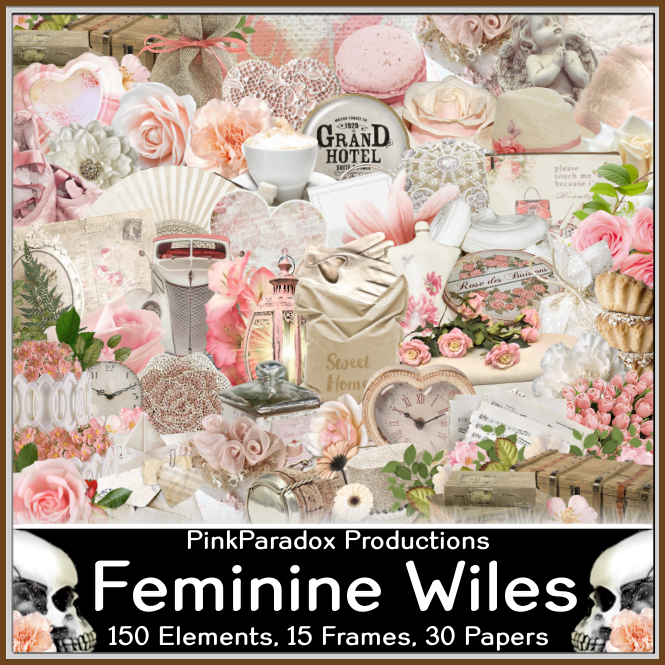 Pink Paradox Feminine Wiles Scrap Kit – Barbara Jensen Tubes